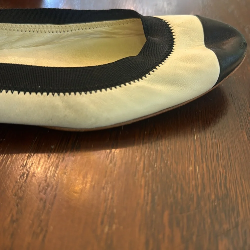 Chanel Ballet Flats – Black & White Leather Cap Toe – Size 38 (US 7.5–8) - Picture 2 of 10